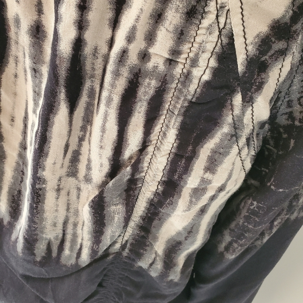 NWT Rachel Roy long bleach dyed moto jacket M - Picture 6 of 11